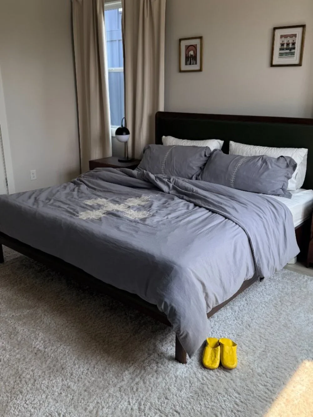 Hand Embroidered King Duvet + Shams